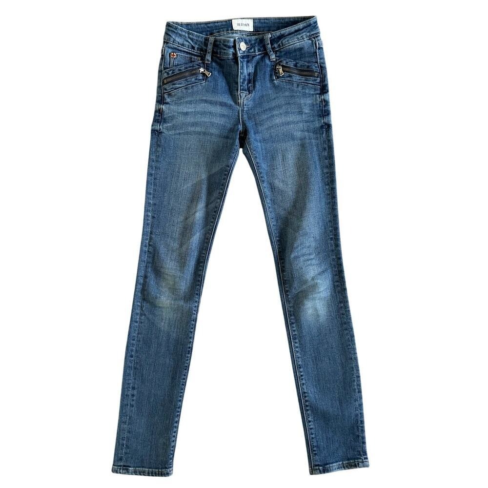 Hudson Jeans Girls Sz 12‎ Blue Skinny Zipper pockets Everyday casual preppy 1121